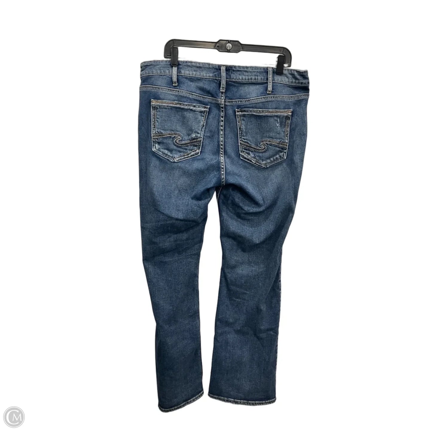 Jeans Boot Cut By Silver In Blue Denim, Size: 14