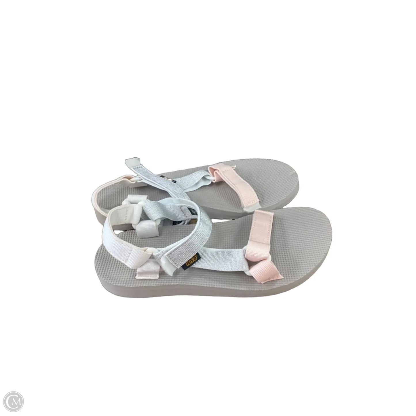Sandals Flats By Teva In Grey & Pink, Size: 8