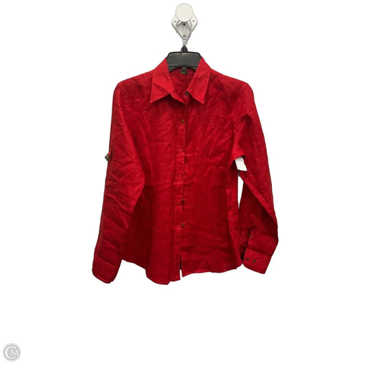 Top Long Sleeve By Ralph Lauren In Red, Size: S