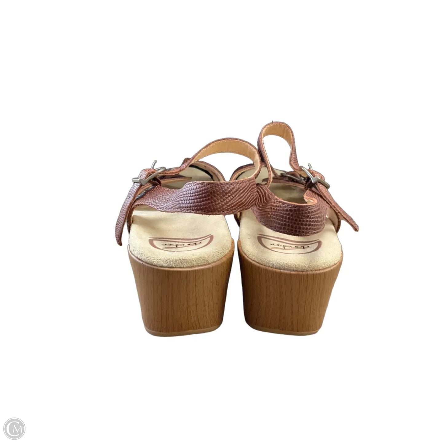 Shoes Heels Wedge By Dansko In Brown, Size: 8