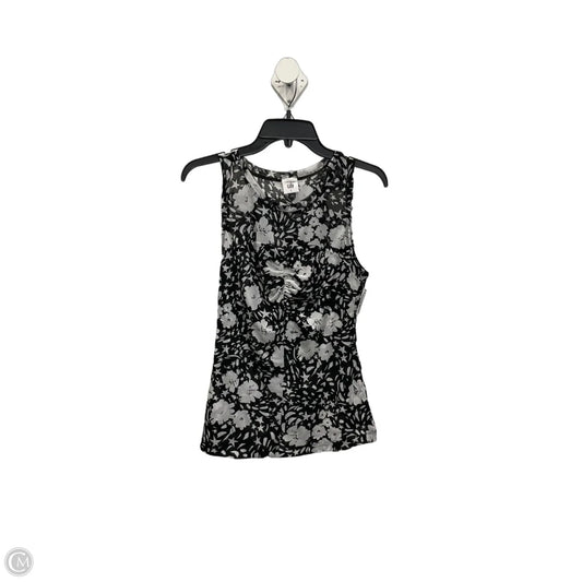 Top Sleeveless By Cabi In Black & White, Size: S