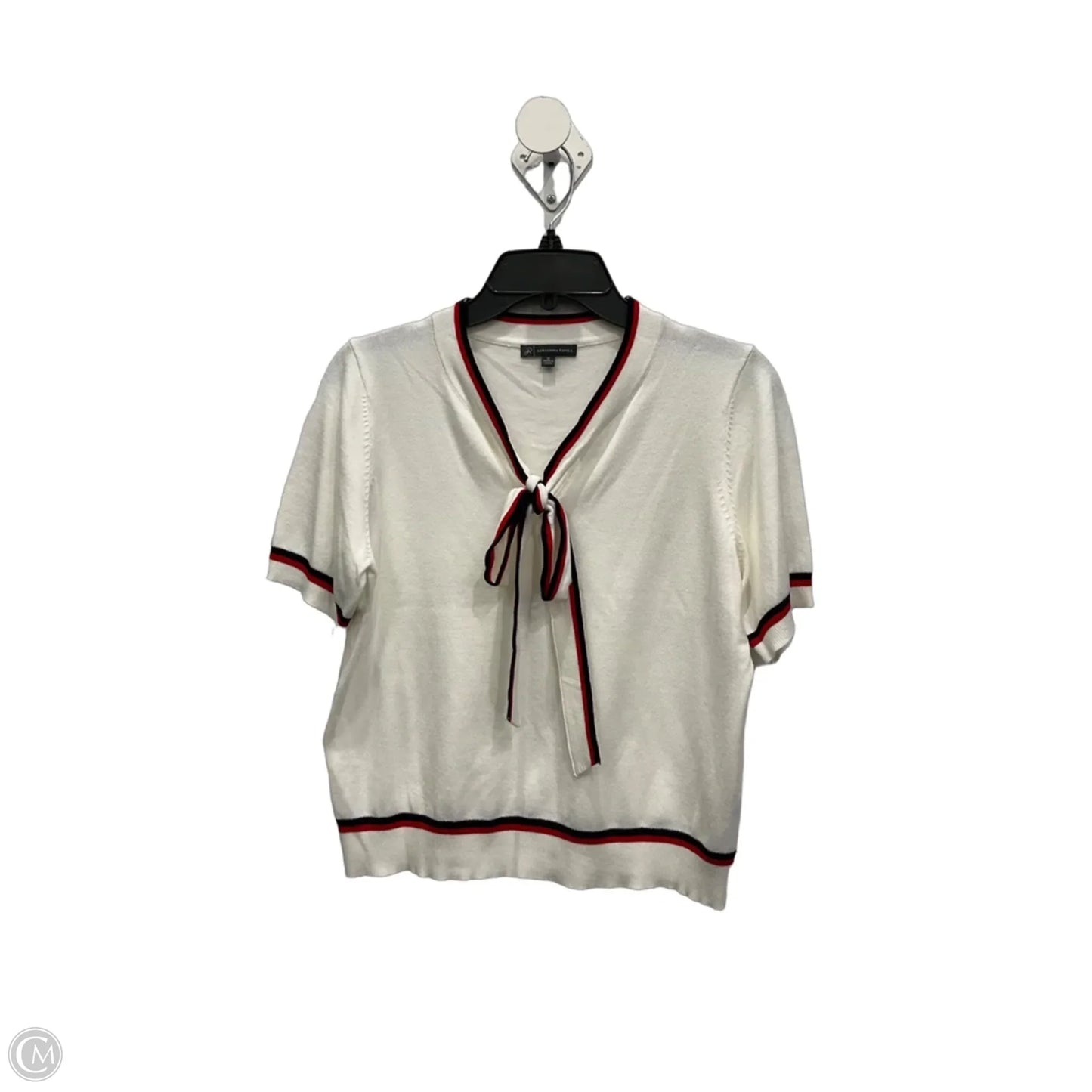 Top Short Sleeve By Adrianna Papell In White, Size: M
