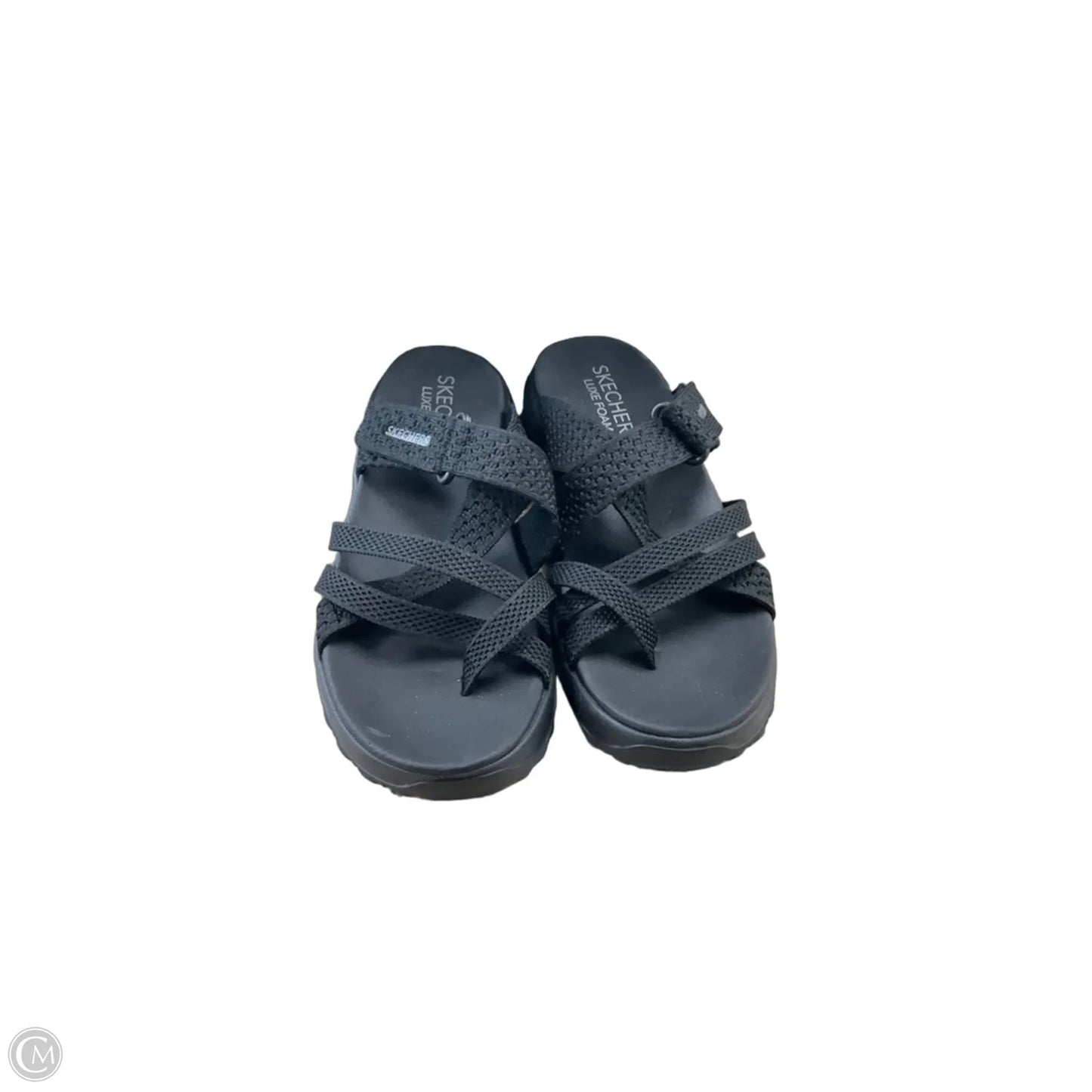 Sandals Flats By Skechers In Black, Size: 8