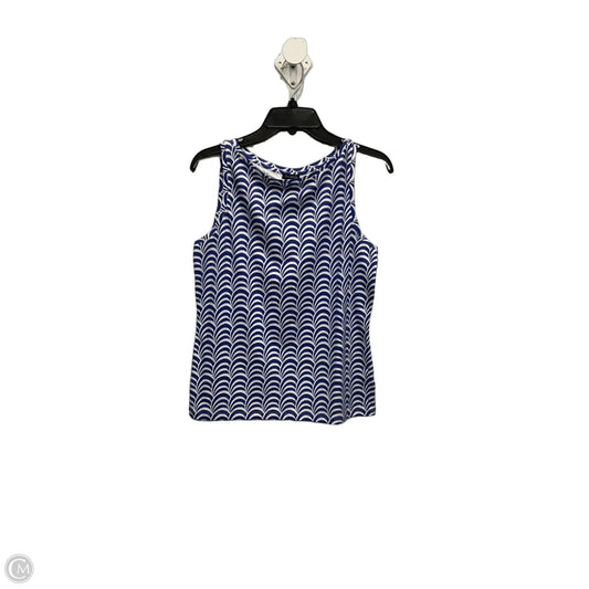 Top Sleeveless By Talbots In Blue & White, Size: M