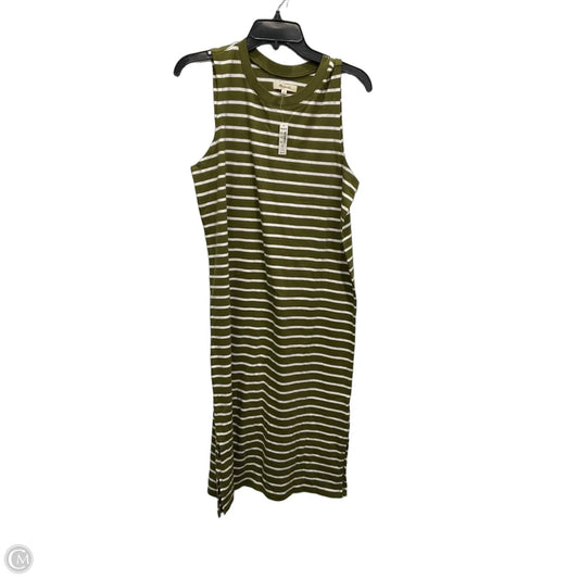 Dress Casual Maxi By Madewell In Green & White, Size: M