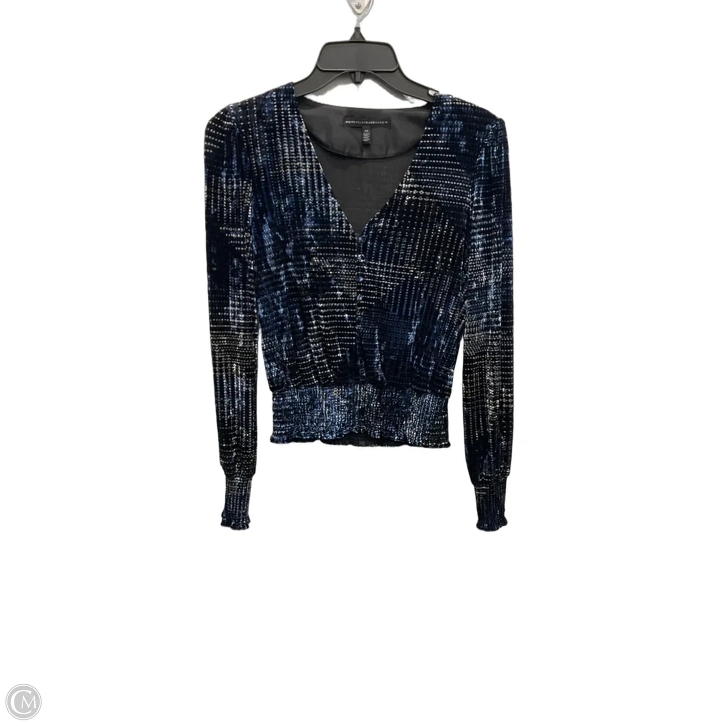 Top Long Sleeve By White House Black Market In Blue, Size: Xs