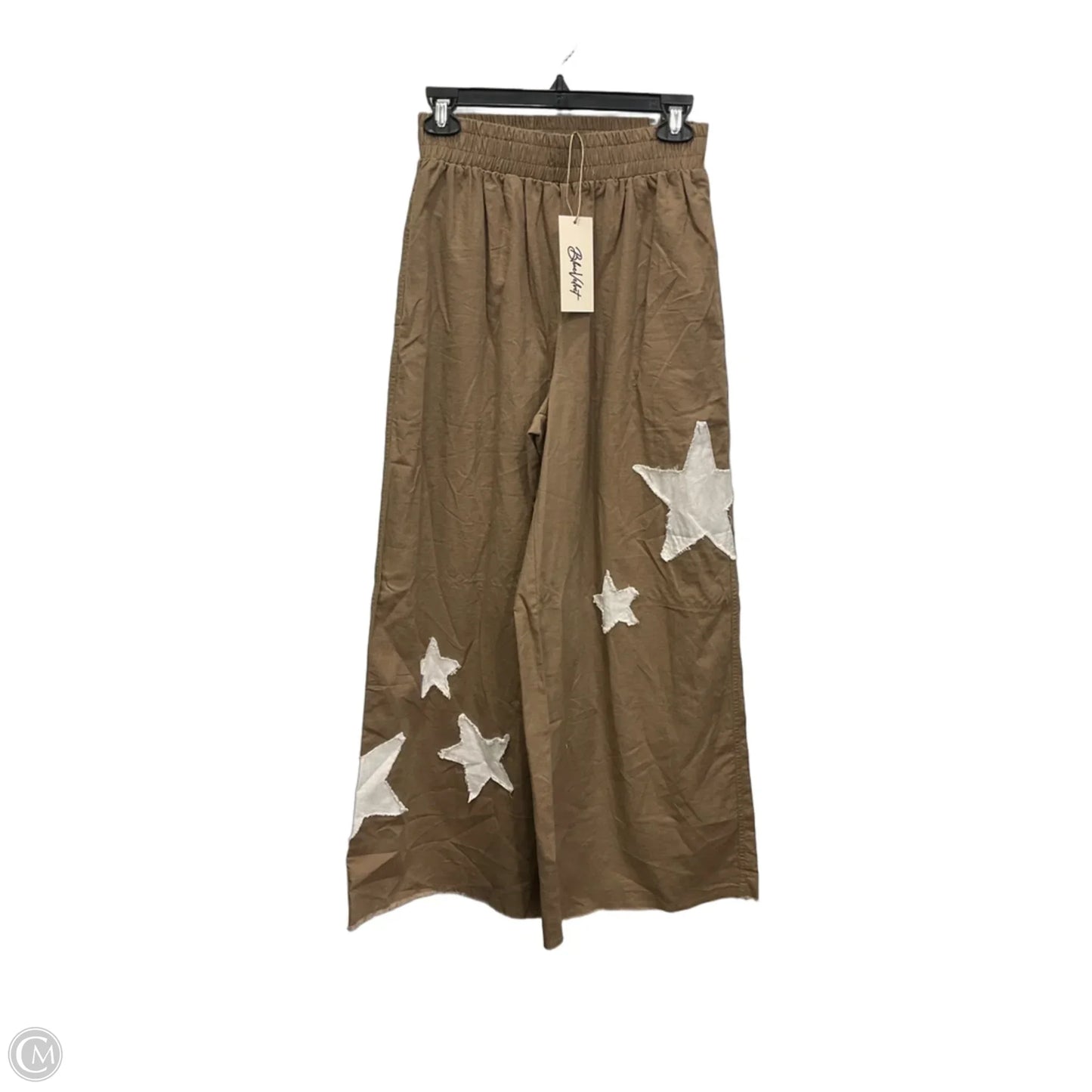 Top 2pc Short Sleeve By Cma In Tan, Size: S