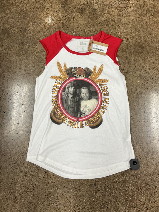 Tank Top By Clothes Mentor In Red & White, Size:S