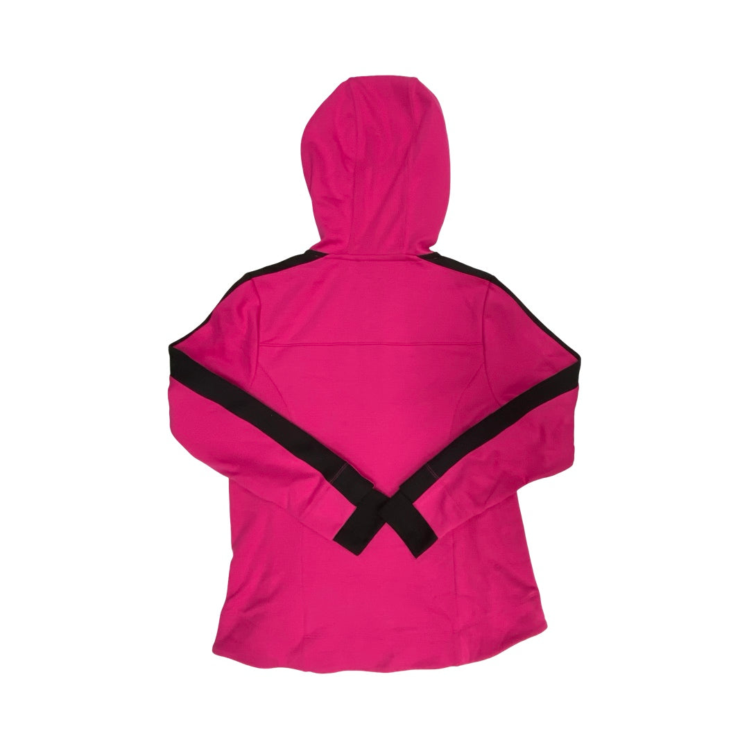 Sweatshirt Hoodie By Chicos In Black & Pink, Size:S