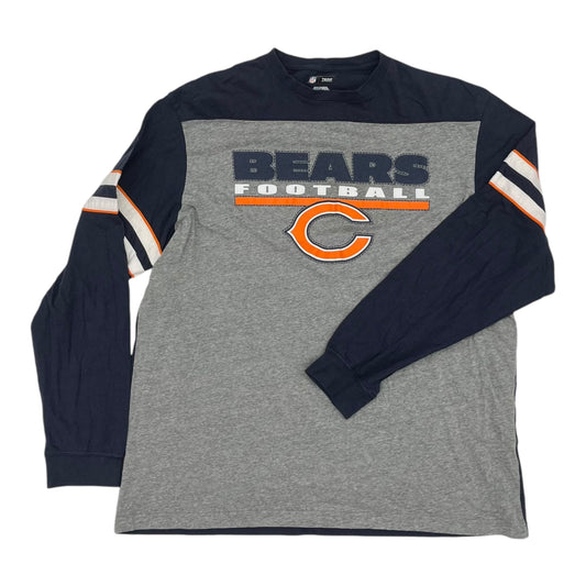 ATHLETIC TOP LS COLLAR by NFL In BLUE & GREY, Size: 2X