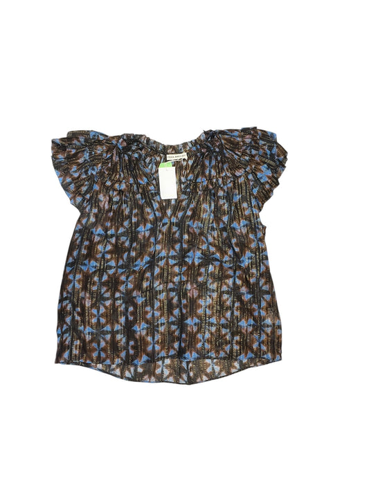Blouse Ss By Ulla Johnson In Blue & Brown, Size:S
