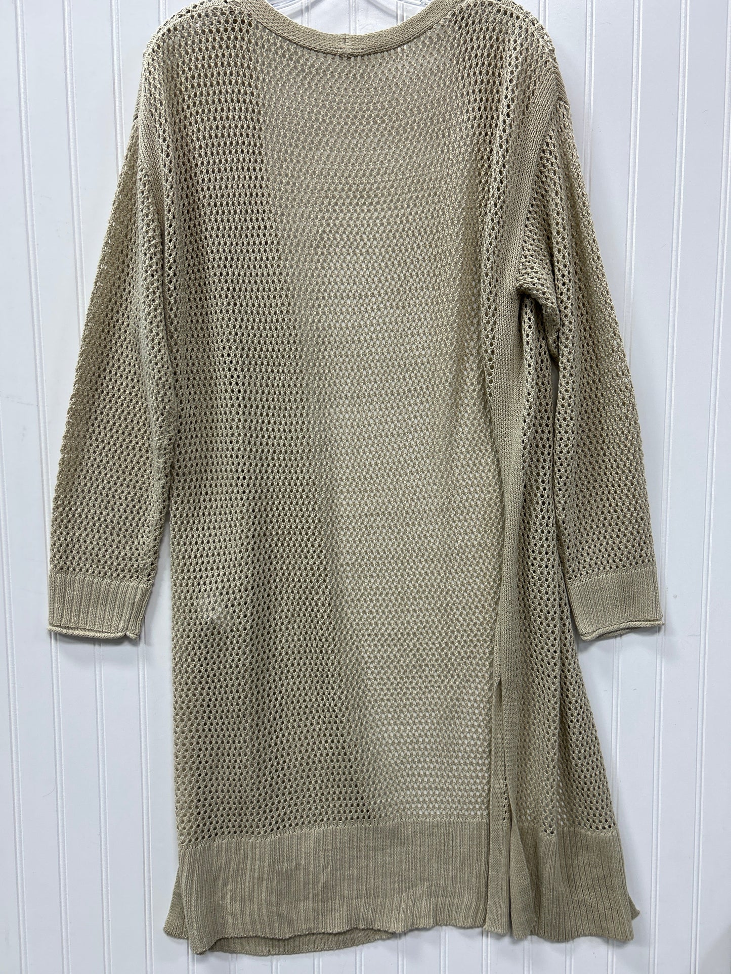 Sweater Cardigan By Clothes Mentor In Tan, Size:L