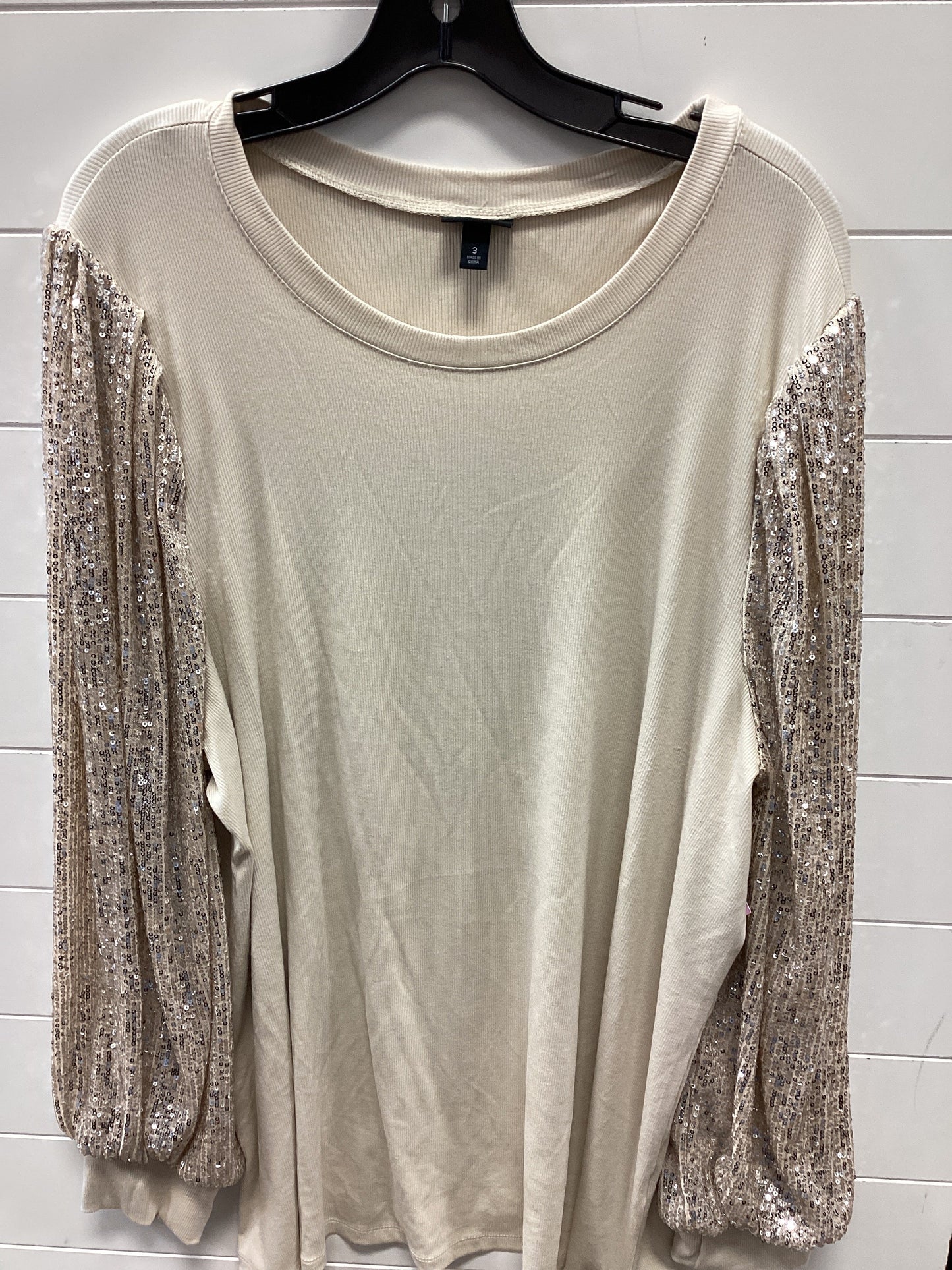 Top Ls By Torrid In Cream, Size:3X