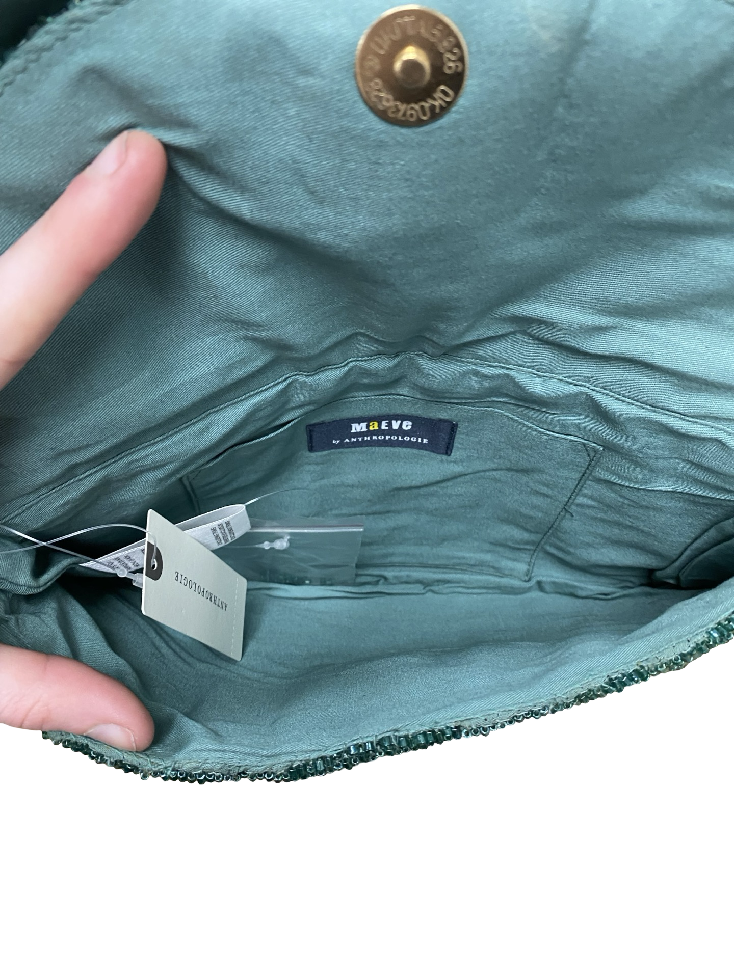 Handbag By Maeve In Green, Size:Small
