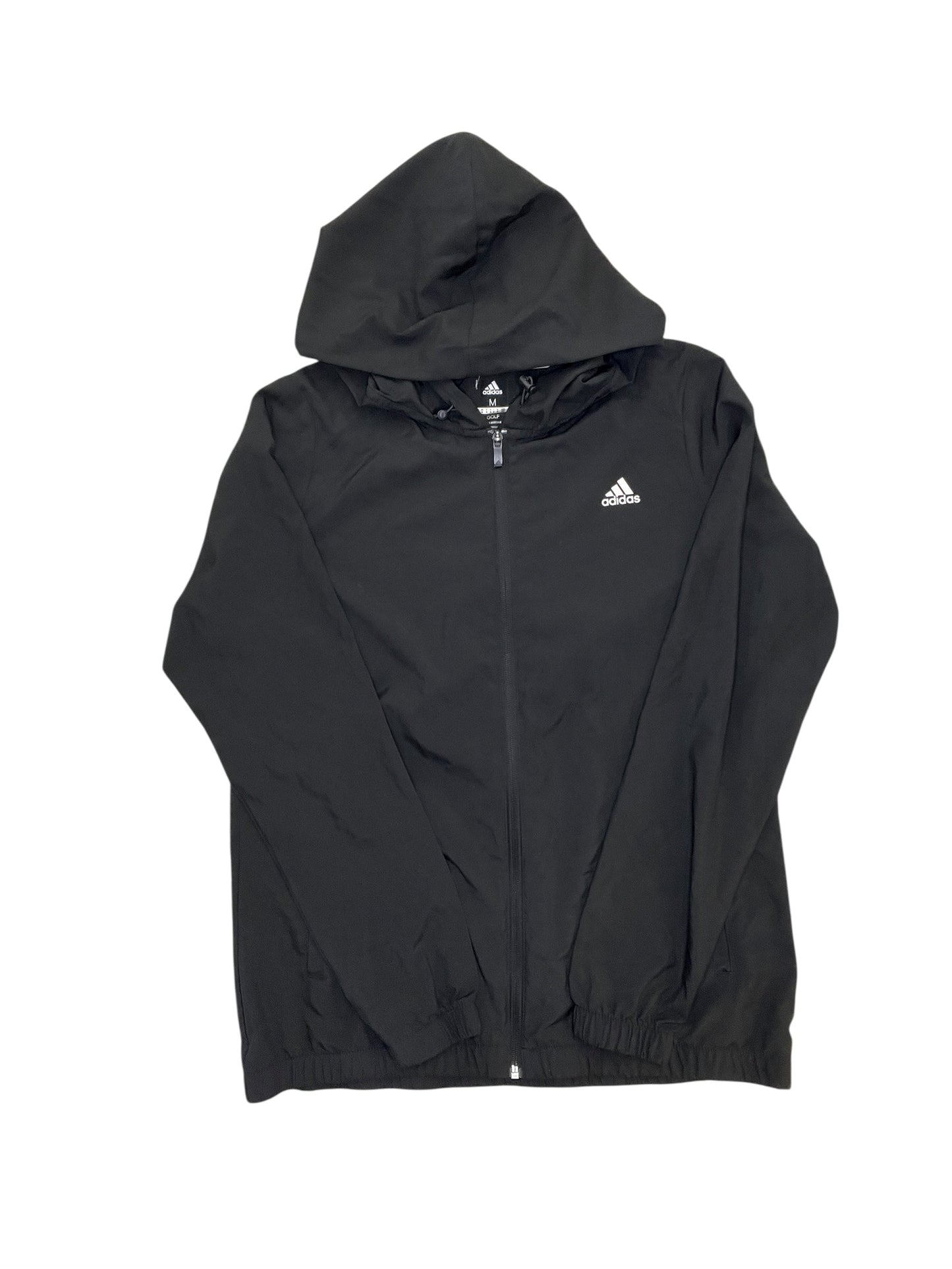 Athletic Jacket By Adidas In Black, Size:M