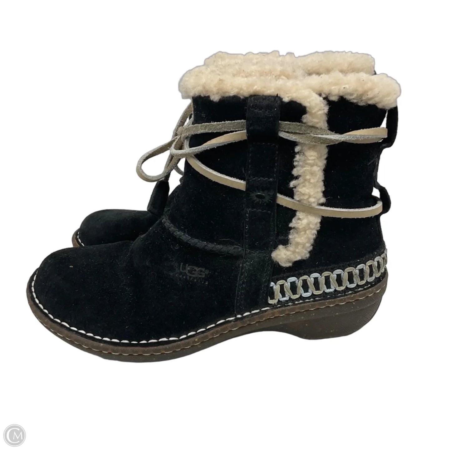 Boots Ankle Flats By Ugg In Black, Size: 7