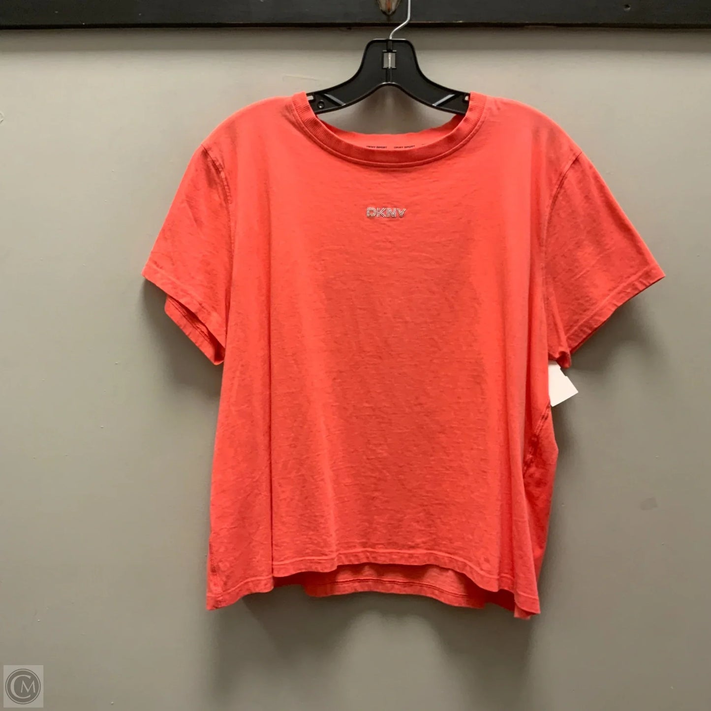 Athletic Top Short Sleeve By Dkny In Orange, Size: Xl