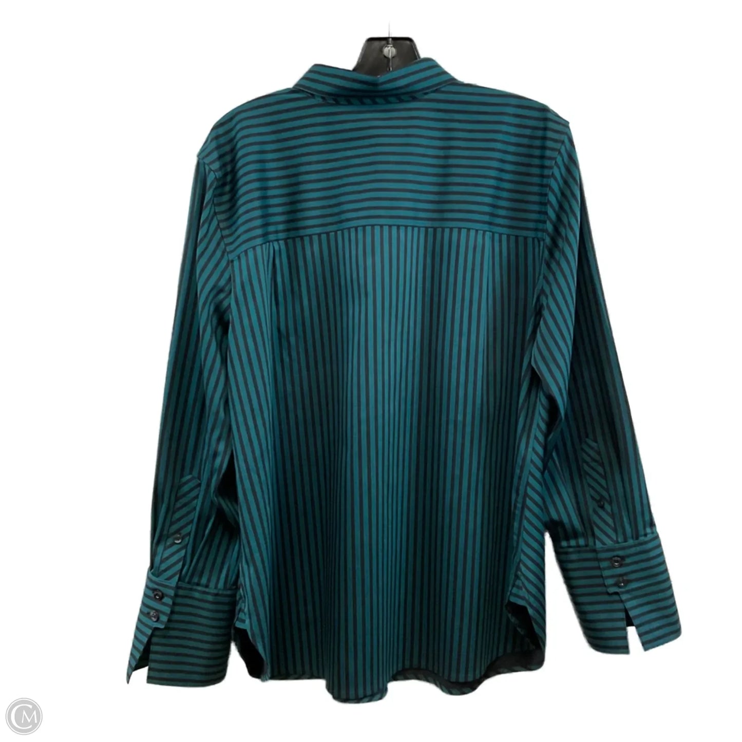 Blouse Long Sleeve By Chicos In Green, Size: Xl