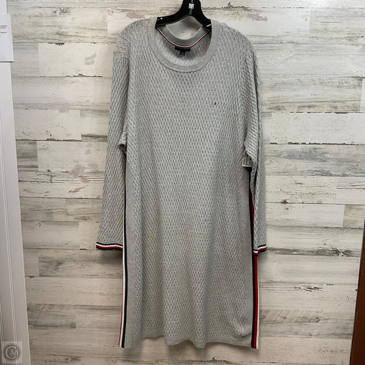 Dress Sweater By Tommy Hilfiger In Grey, Size: Xxl