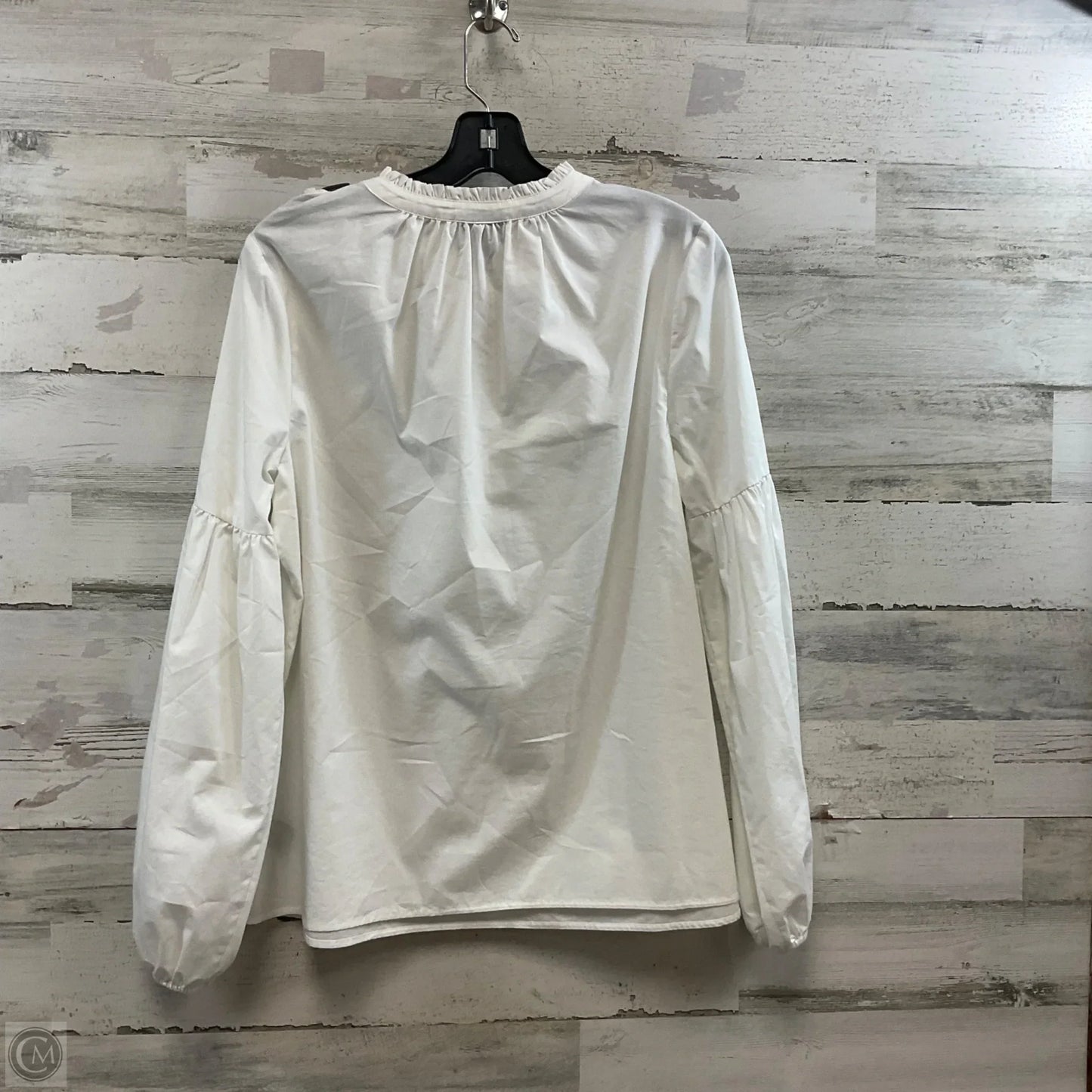Top Long Sleeve By Worthington In White, Size: L