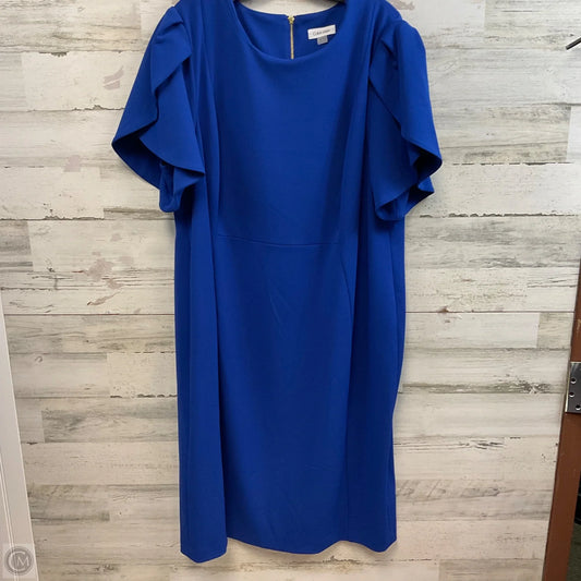 Dress Work By Calvin Klein In Blue, Size: 3x
