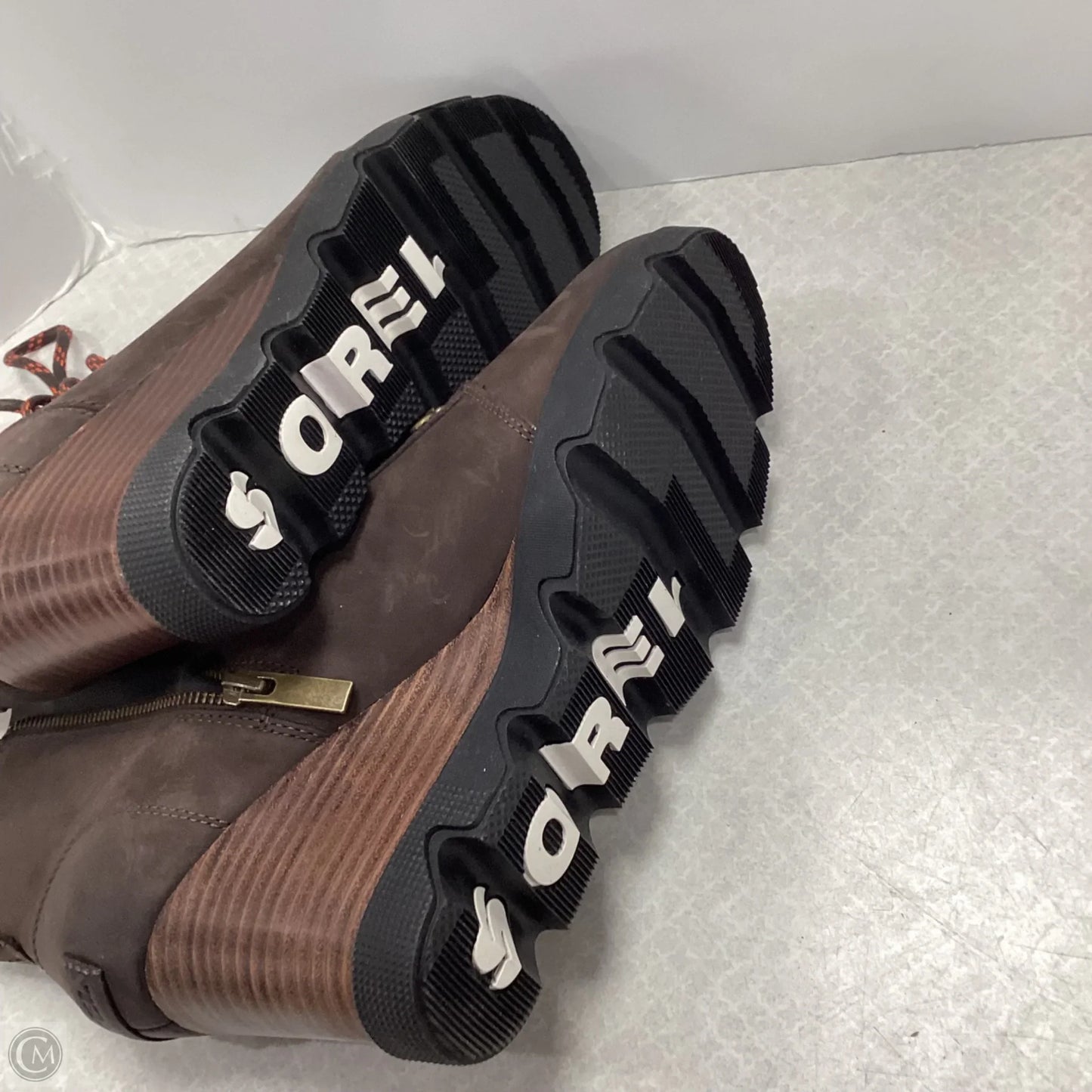 Boots Ankle Heels By Sorel In Brown, Size: 9.5