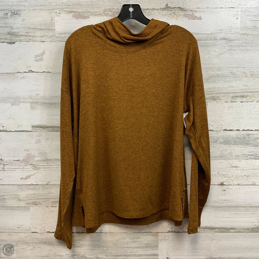 Athletic Top Long Sleeve Hoodie By Athleta In Brown, Size: 1x