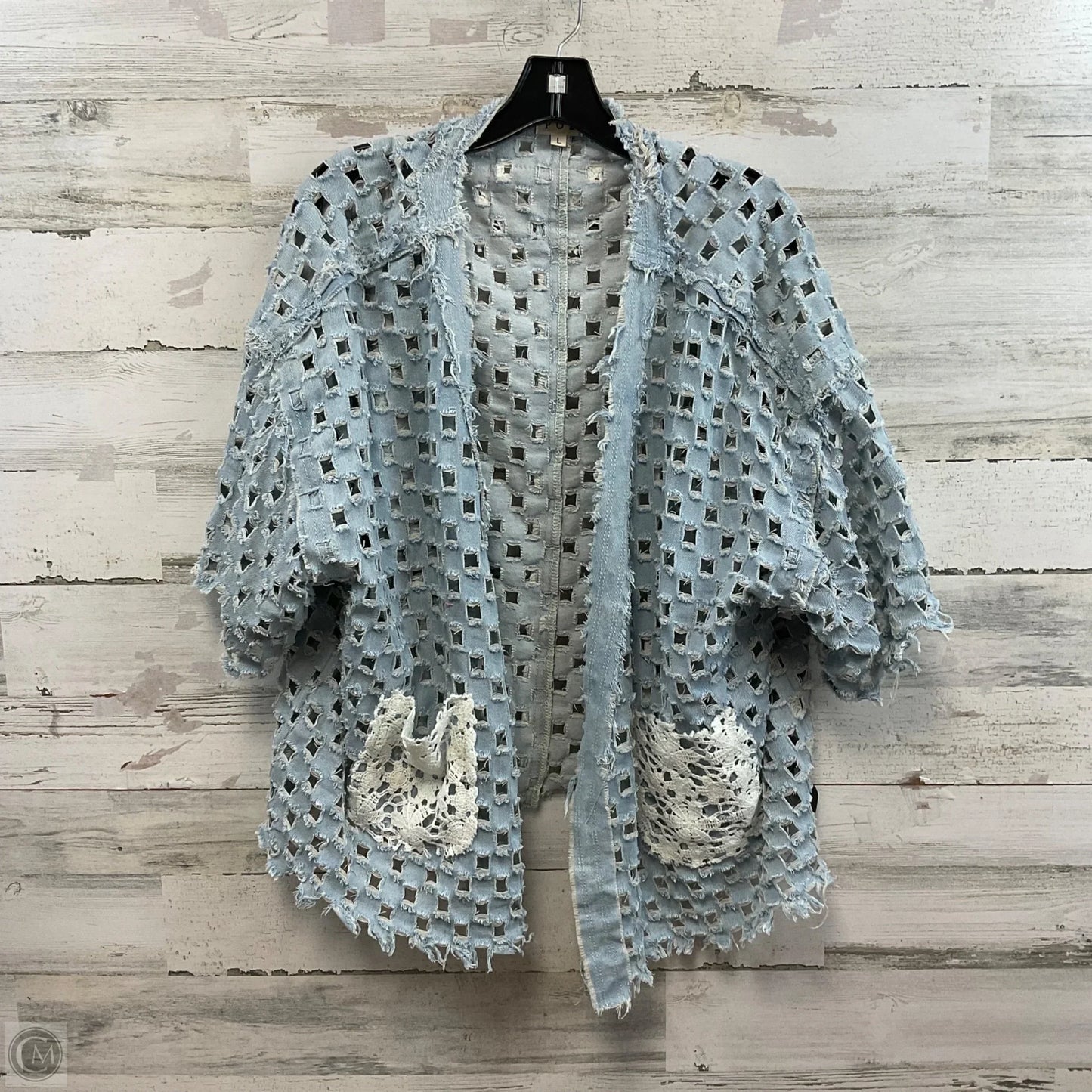 Cardigan By Pol In Blue & White, Size: L