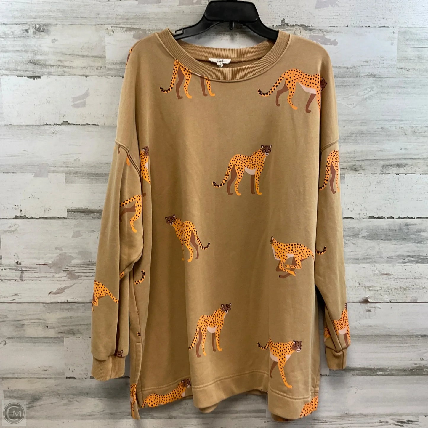 Sweatshirt Crewneck By Easel In Brown, Size: 1x