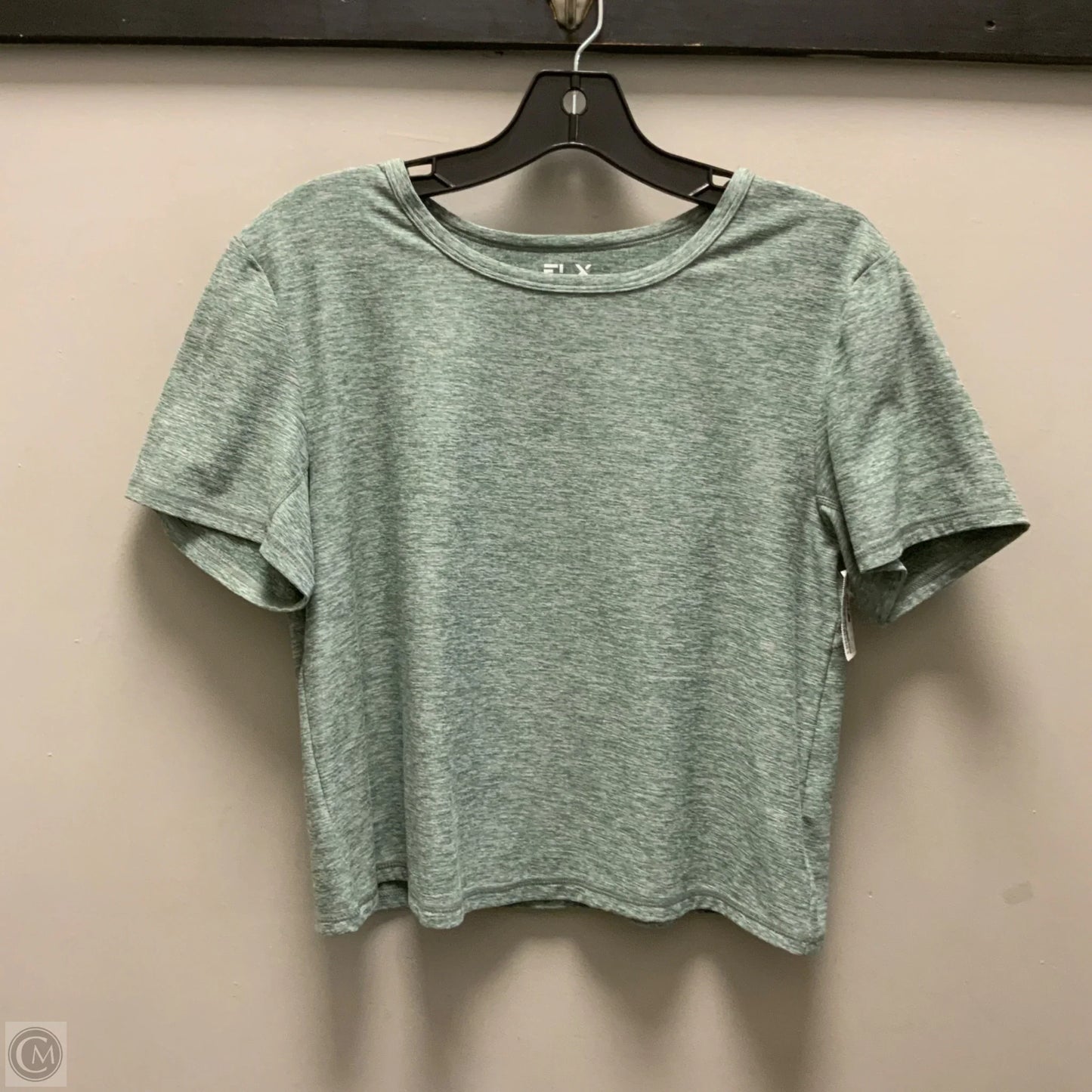 Athletic Top Short Sleeve By Flx In Green, Size: Xl