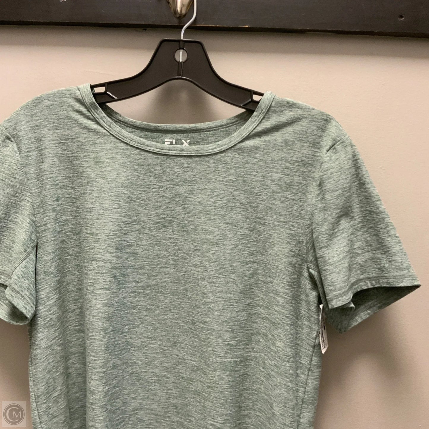 Athletic Top Short Sleeve By Flx In Green, Size: Xl