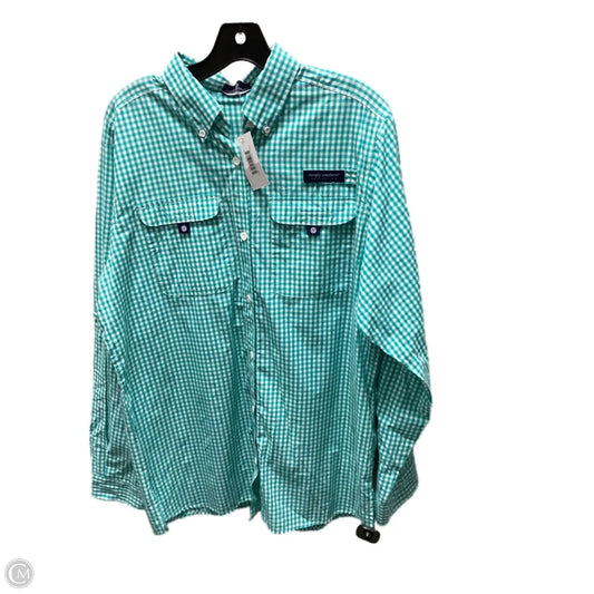 Top Long Sleeve By Simply Southern In Teal, Size: L