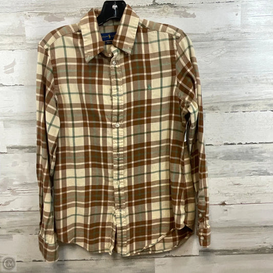 Top Long Sleeve By Ralph Lauren In Brown, Size: M