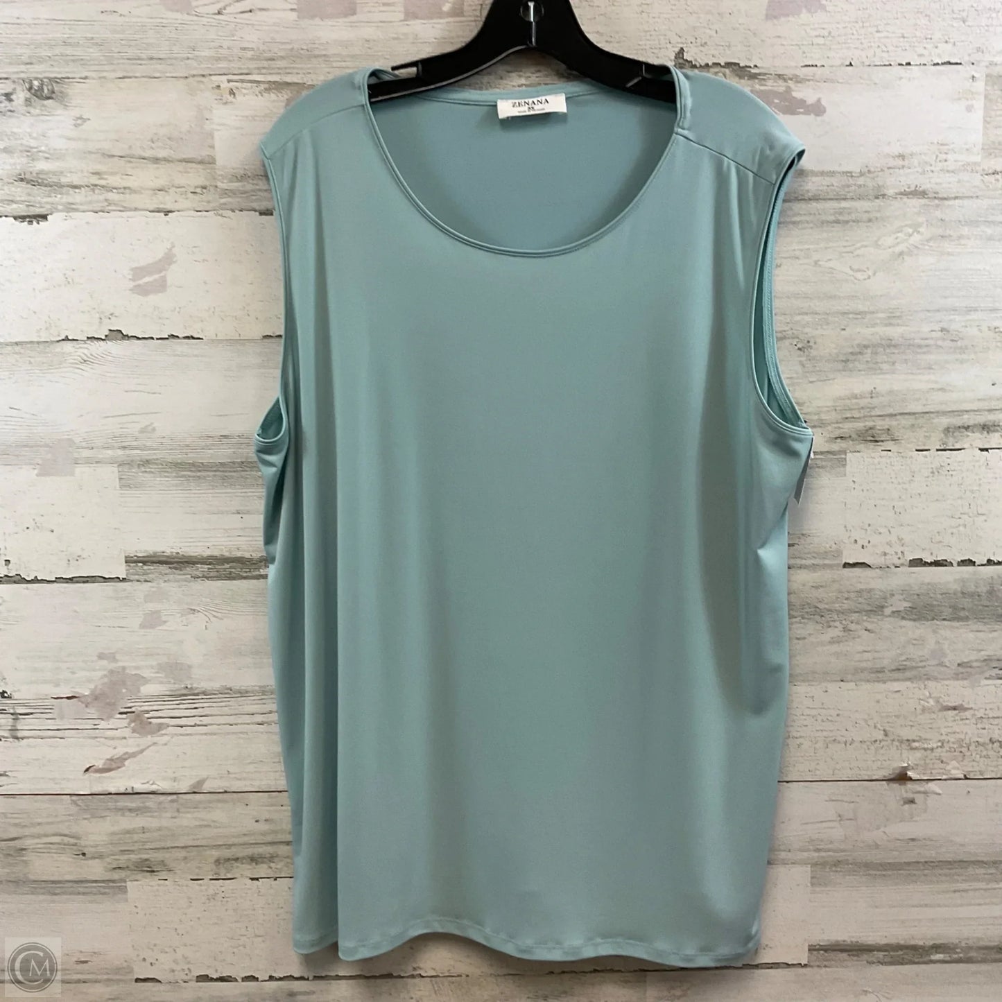Top Sleeveless By Zenana Outfitters In Green, Size: 3x