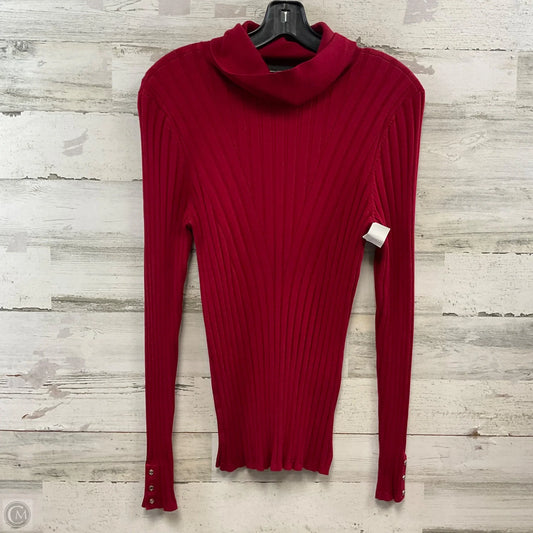 Top Long Sleeve By White House Black Market In Red, Size: L