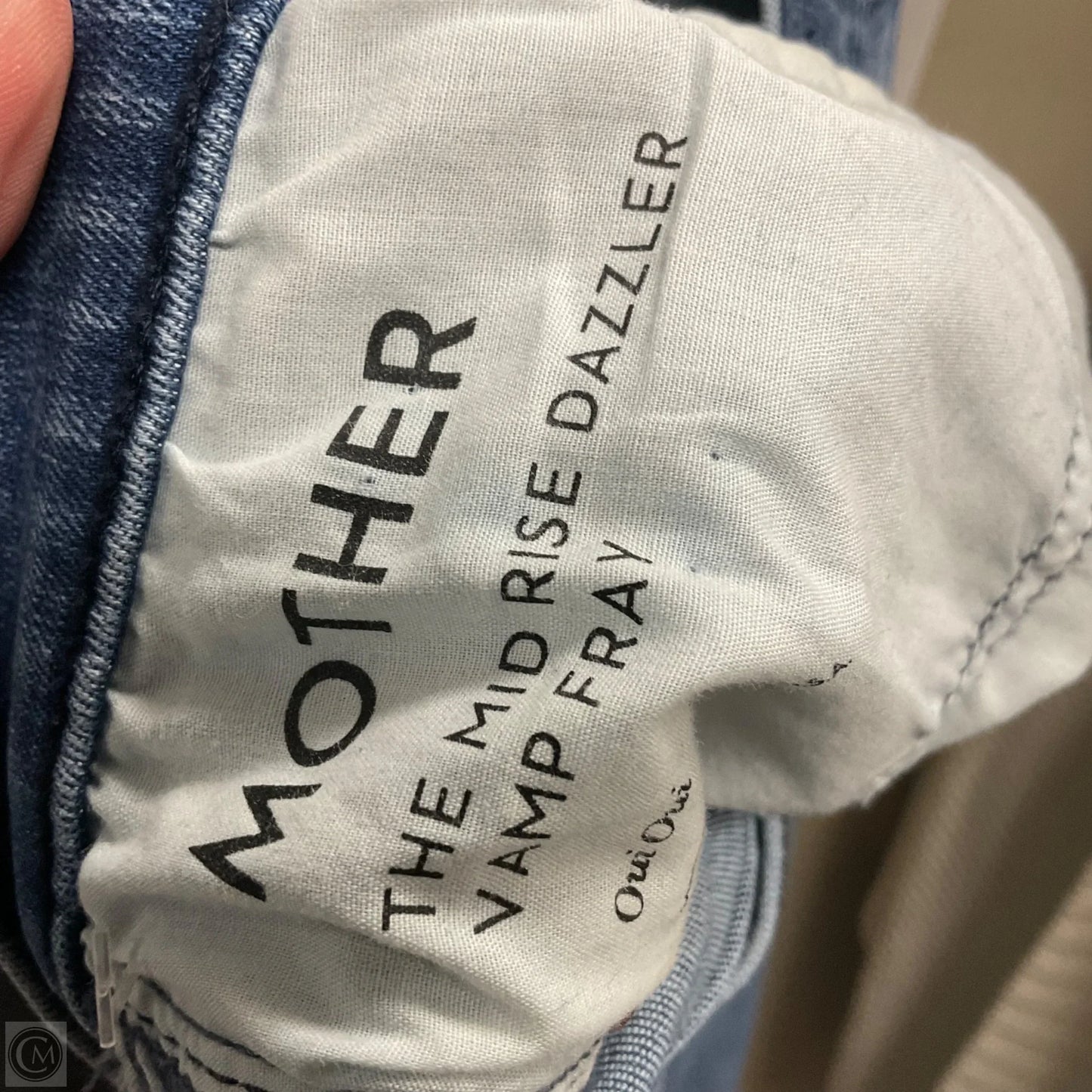 Jeans Straight By Mother In Blue Denim, Size: 8