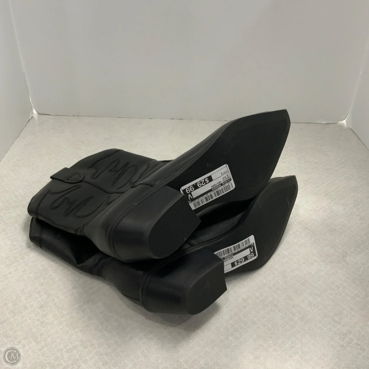 Boots Western By Steve Madden In Black, Size: 7