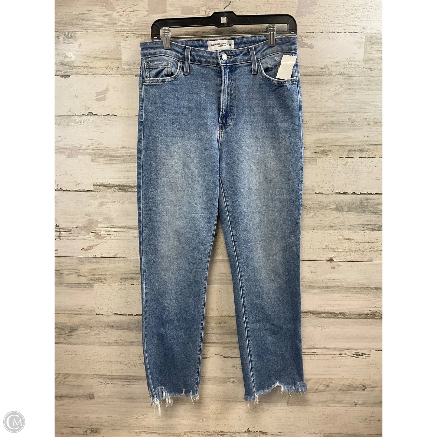 Jeans Boot Cut By Just Black In Blue Denim, Size: 8