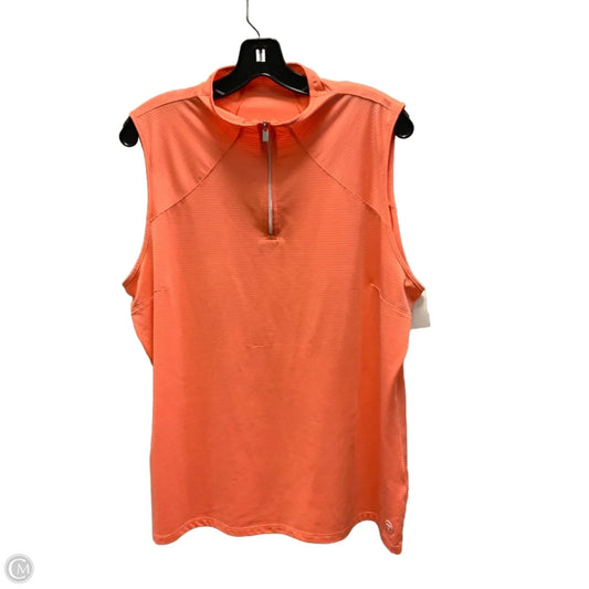 Athletic Top Short Sleeve By Tribal In Orange, Size: Xl