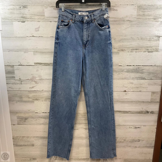 Jeans Wide Leg By Zara In Blue Denim, Size: 2