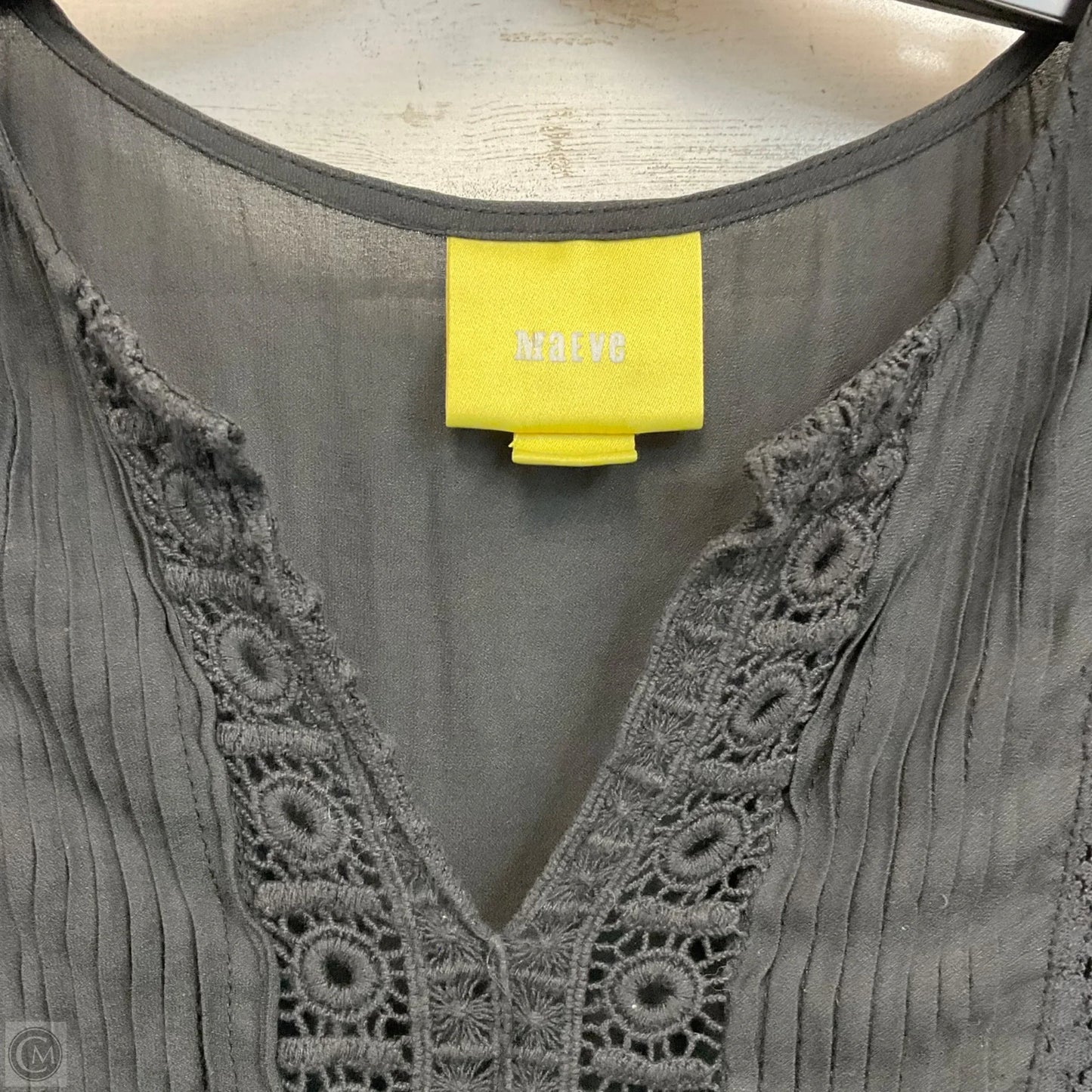 Top Short Sleeve By Maeve In Black, Size: S