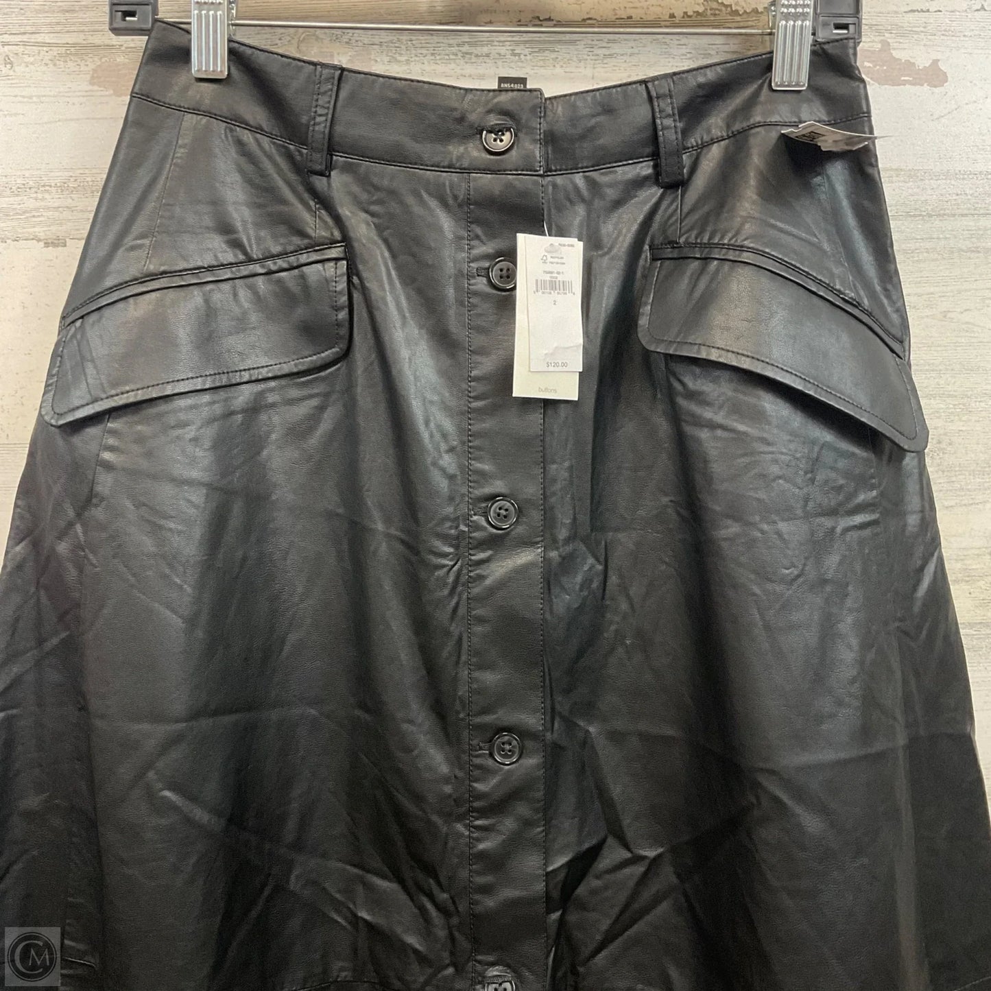 Skirt Midi By Banana Republic In Black, Size: 2