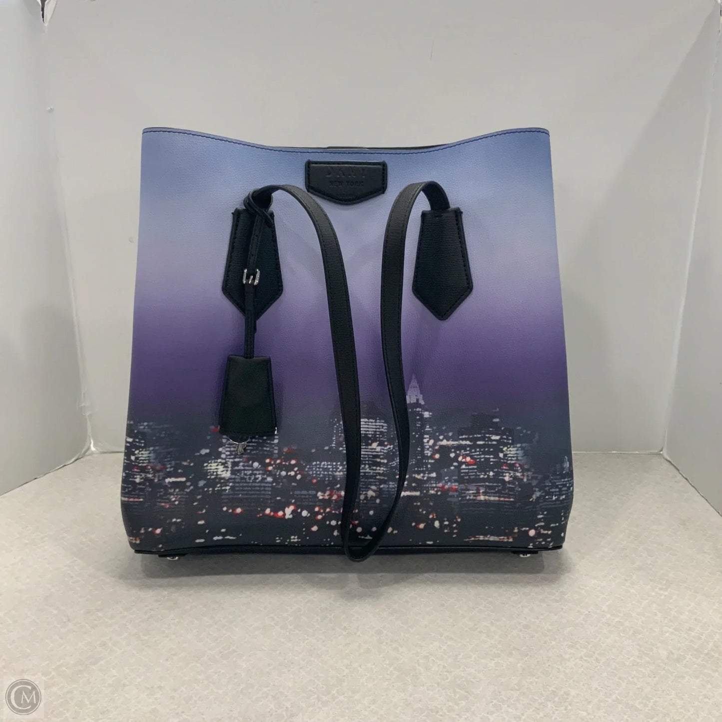 Handbag Leather By Dkny, Size: Large