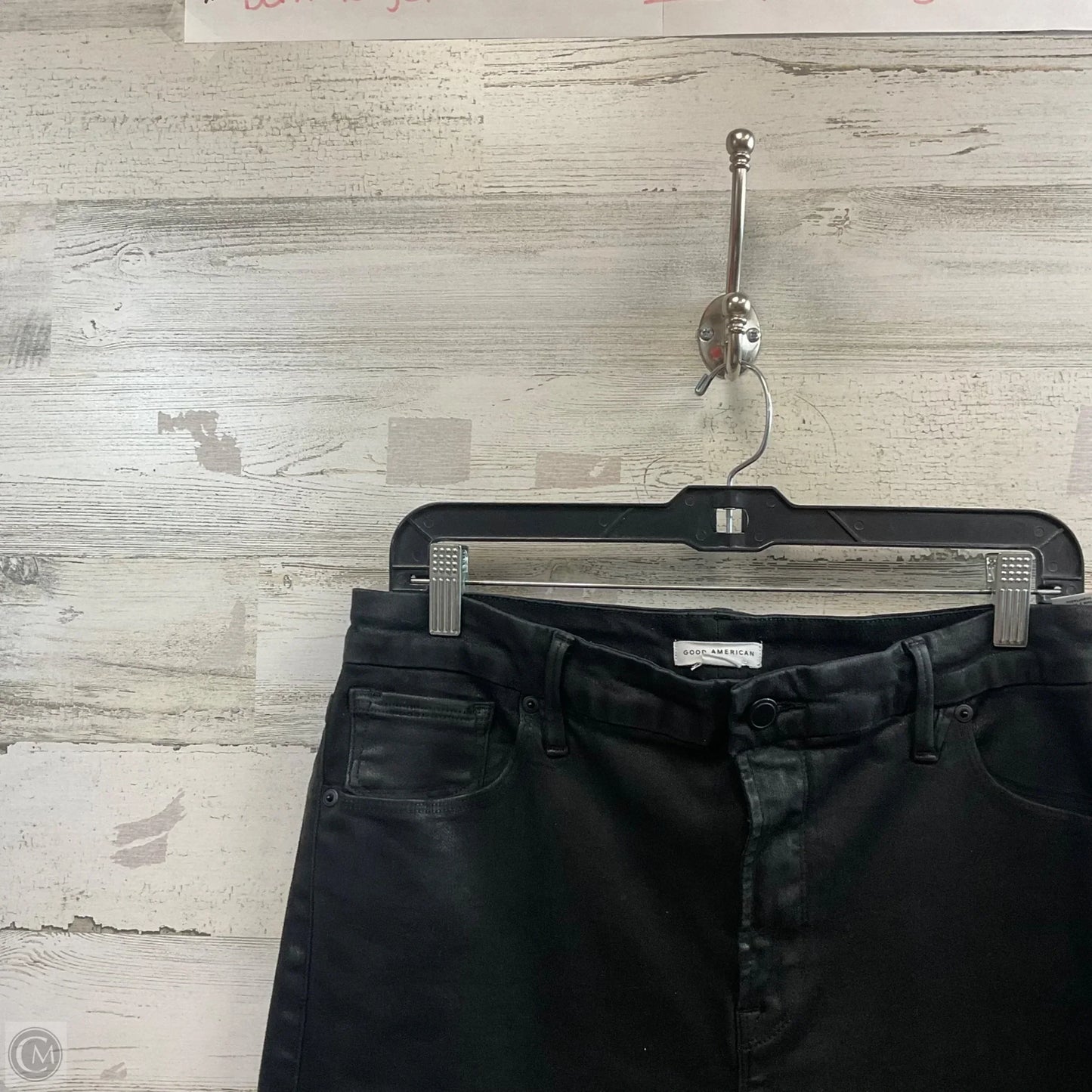 Jeans Straight By Good American In Black, Size: 14