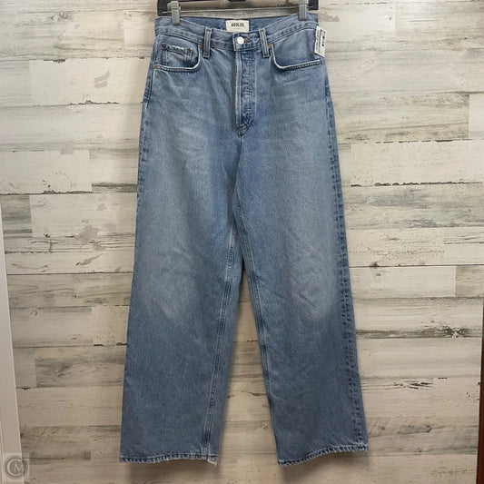 Jeans Wide Leg By Agolde In Blue Denim, Size: 0