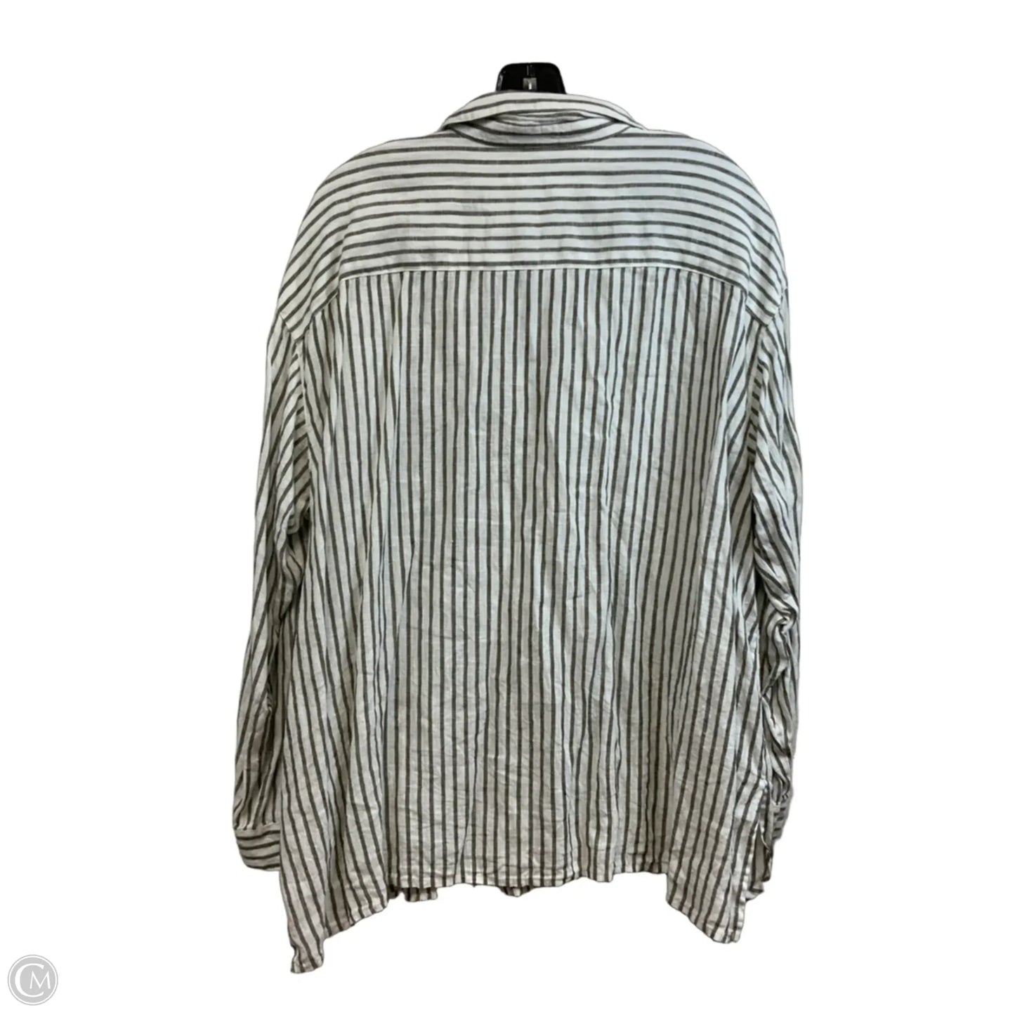 Blouse Long Sleeve By J. Jill In Green, Size: 2x