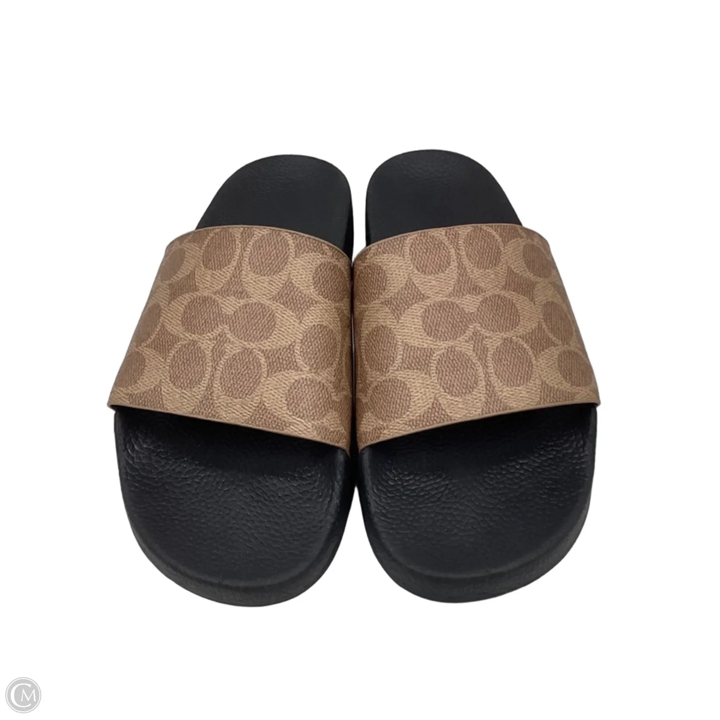 Sandals Designer By Coach In Black & Brown, Size: 9