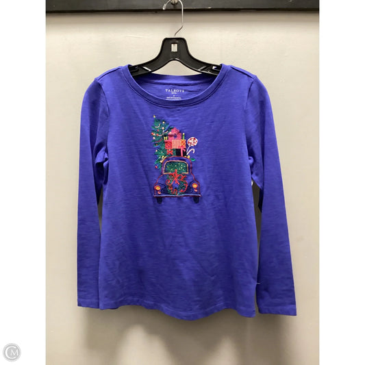 Top Long Sleeve Basic By Talbots In Purple, Size: Sp