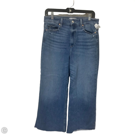 Jeans Wide Leg By Paige In Blue Denim, Size: 10