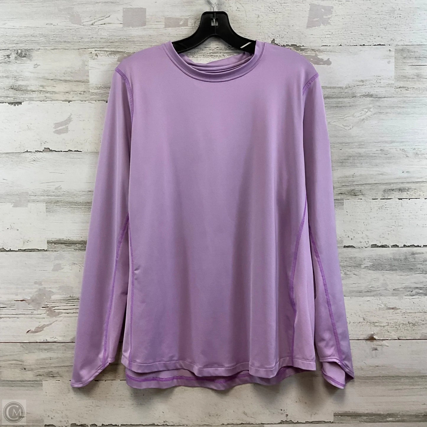 Athletic Top Long Sleeve Crewneck By NEPALLO  In Purple, Size: Xl